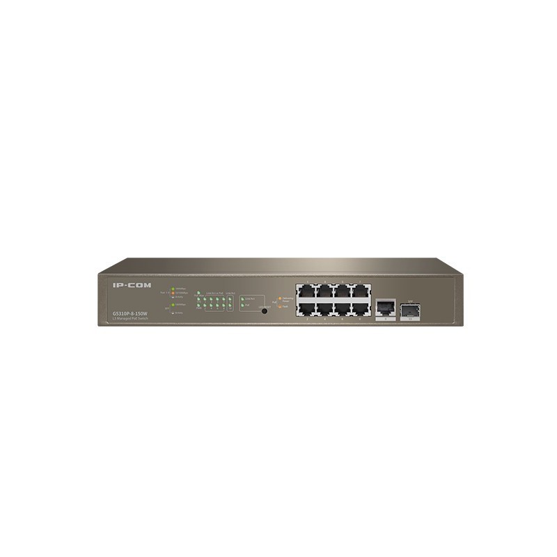 IP-COM Networks G5310P-8-150W switch di rete Gestito L3 Gigabit Ethernet (10 100 1000) Supporto Power over Ethernet (PoE) Grigio