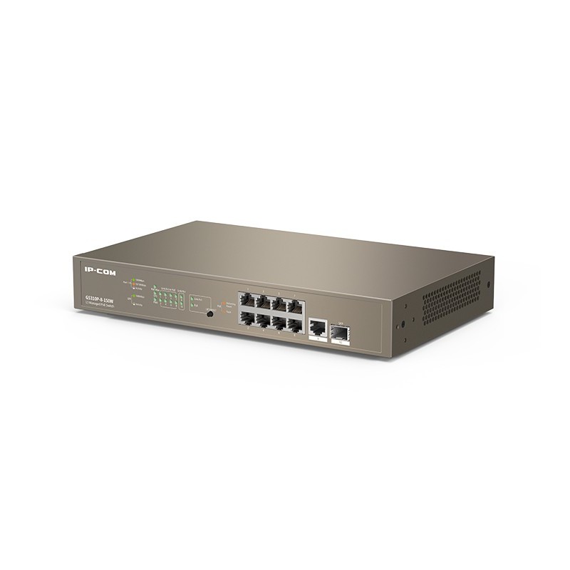 IP-COM Networks G5310P-8-150W switch di rete Gestito L3 Gigabit Ethernet (10 100 1000) Supporto Power over Ethernet (PoE) Grigio