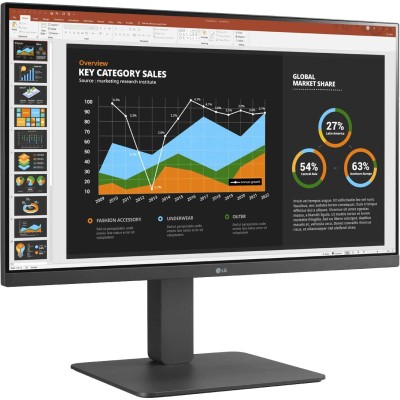 LG MONITOR 24BR650B-C.AEU Monitor PC 60,5 cm (23.8") 1920 x 1080 Pixel Full HD LED Grigio