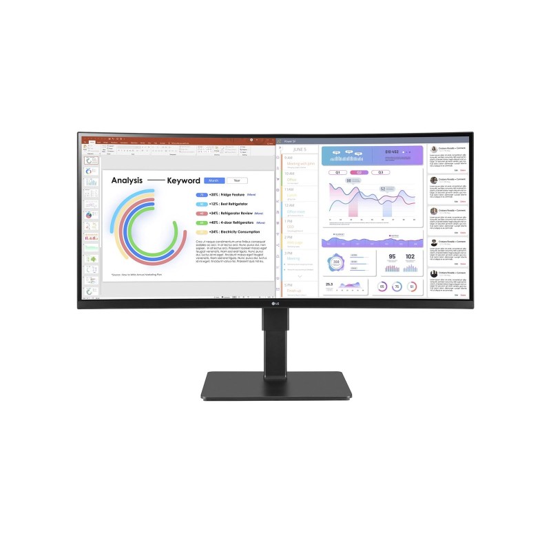 LG 34BQ77QC-B Monitor PC 86,4 cm (34") 3440 x 1440 Pixel Wide Quad HD LCD Nero