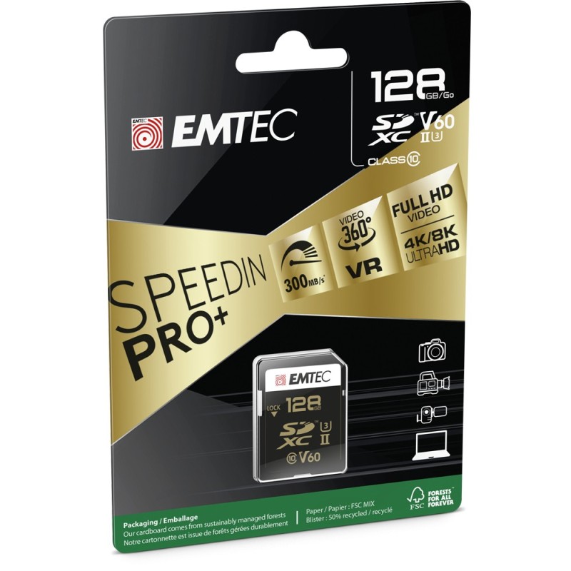 Emtec SpeedIN PRO+ 128 GB SDXC UHS-II Classe 10