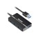 Hamlet XHUB-04U3 hub di interfaccia USB 3.2 Gen 1 (3.1 Gen 1) Type-A 5000 Mbit s Nero