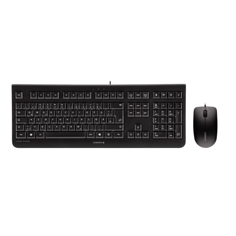 CHERRY DC 2000 tastiera Mouse incluso USB QWERTY Ceco Nero