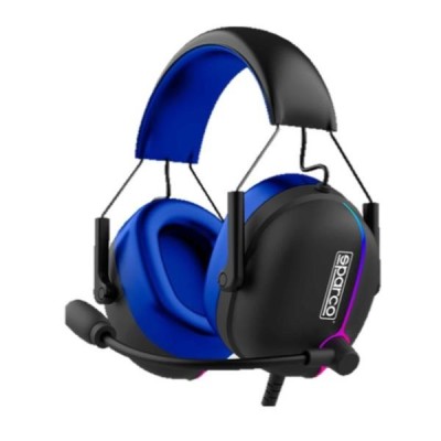 Sparco SPHEADPHONEEVO cuffia e auricolare Cablato A Padiglione Giocare USB tipo A Nero, Blu