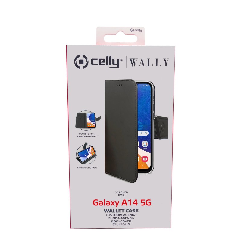 Celly WALLY1035 custodia per cellulare 16,8 cm (6.6") Custodia a borsellino Nero