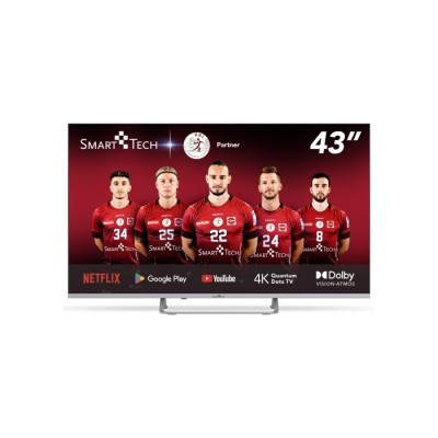 Smart-Tech 43QA20V3 TV 109,2 cm (43") 4K Ultra HD Smart TV Wi-Fi Argento 320 cd m²