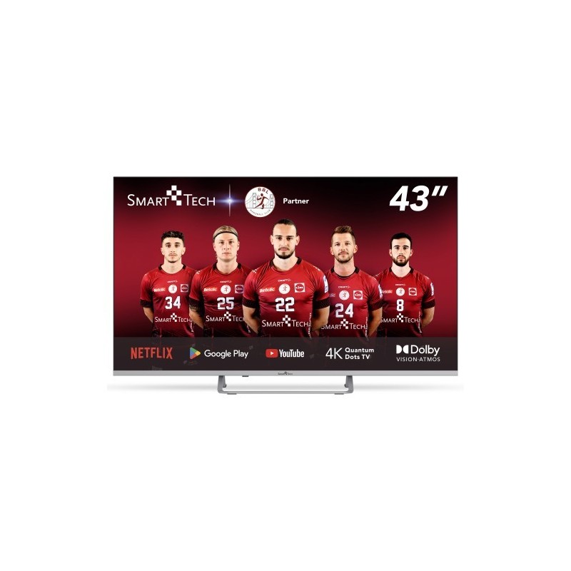 Smart-Tech 43QA20V3 TV 109,2 cm (43") 4K Ultra HD Smart TV Wi-Fi Argento 320 cd m²