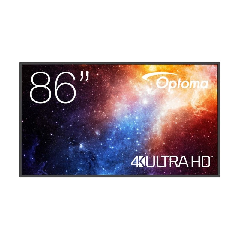 Optoma N3861K Pannello piatto per segnaletica digitale 2,18 m (86") LED Wi-Fi 450 cd m² 4K Ultra HD Nero Android 11 24 7