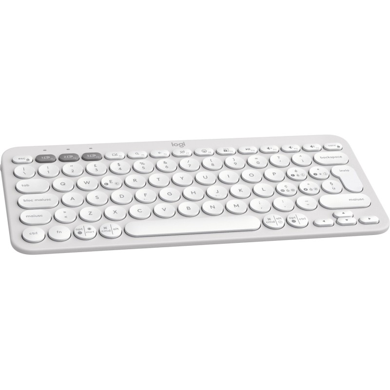 Logitech Pebble Keys 2 K380s tastiera RF senza fili + Bluetooth QWERTY Italiano Bianco