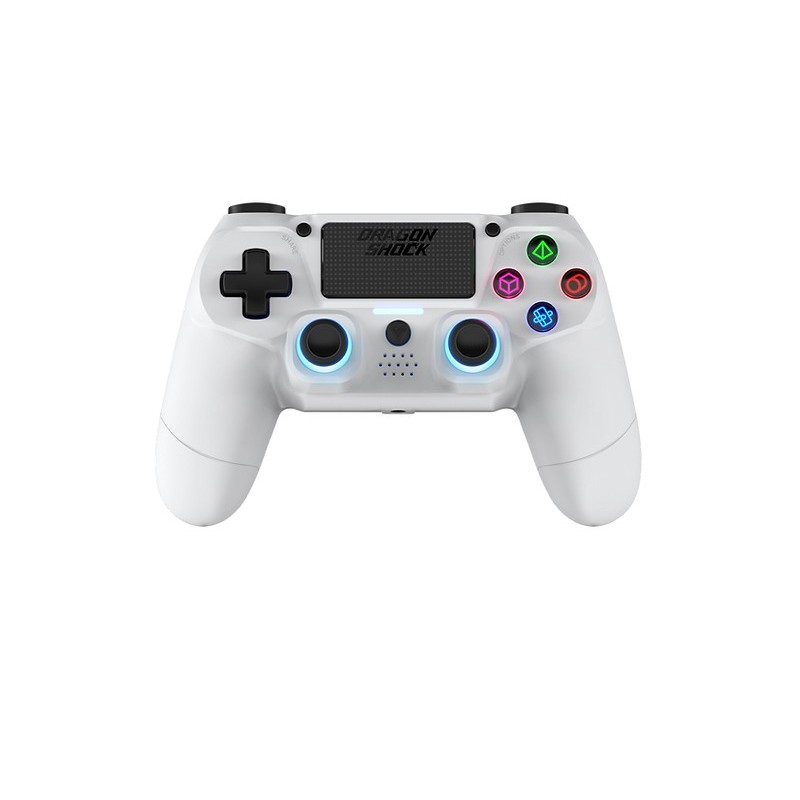 Dragonshock Mizar Bianco Bluetooth Gamepad Analogico Digitale PlayStation 4