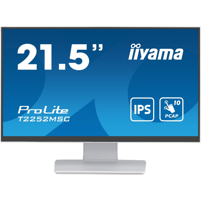 iiyama ProLite Monitor PC 54,6 cm (21.5") 1920 x 1080 Pixel Full HD LCD Touch screen Tavolo Bianco