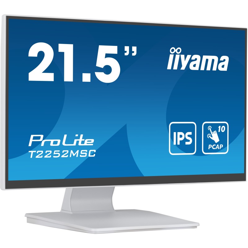 iiyama ProLite Monitor PC 54,6 cm (21.5") 1920 x 1080 Pixel Full HD LCD Touch screen Tavolo Bianco
