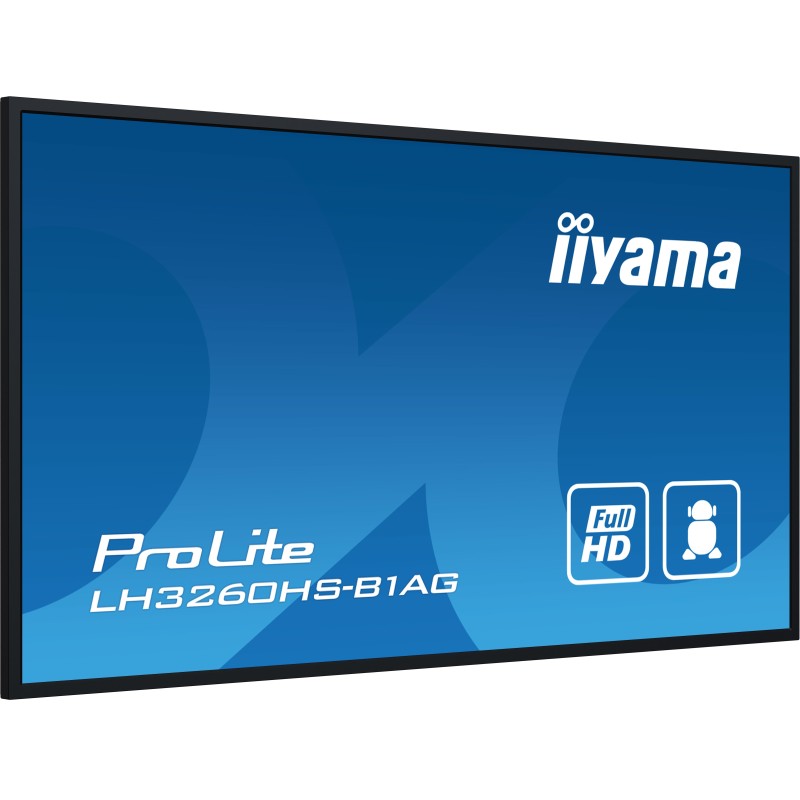 iiyama LH3260HS-B1AG visualizzatore di messaggi Pannello A digitale 80 cm (31.5") LED Wi-Fi 500 cd m² Full HD Nero Processore