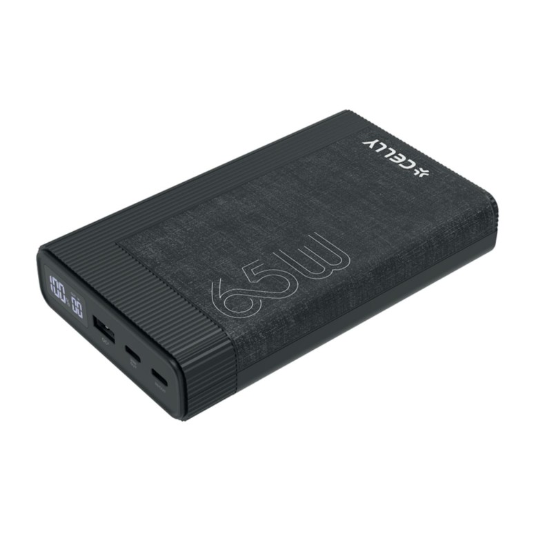 Celly PBPD65W20EVOBK batteria portatile 20000 mAh Nero