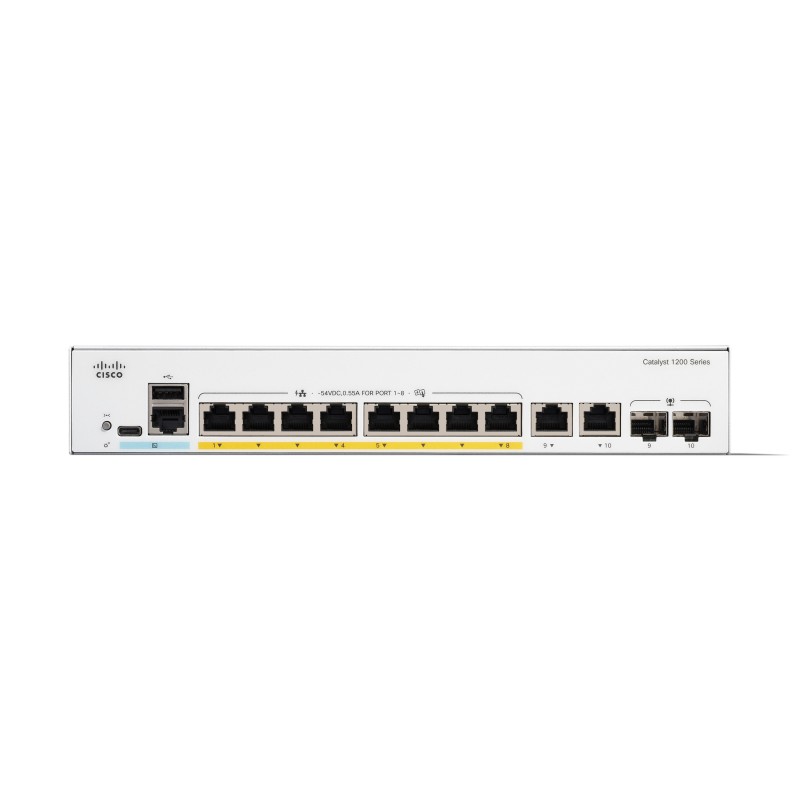 Cisco C1200-8P-E-2G switch di rete Gestito L2 L3 Gigabit Ethernet (10 100 1000) Bianco