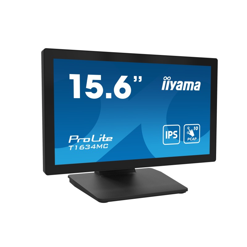 iiyama ProLite T1634MC-B1S Monitor PC 39,6 cm (15.6") 1920 x 1080 Pixel Full HD LED Touch screen Nero