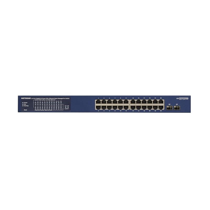 NETGEAR GS724TP-300EUS switch di rete Gestito L2 L3 L4 Gigabit Ethernet (10 100 1000) Supporto Power over Ethernet (PoE) Blu