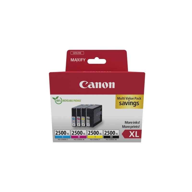 Canon 9254B010 cartuccia d'inchiostro 4 pz Originale Resa elevata (XL) Nero, Ciano, Magenta, Giallo