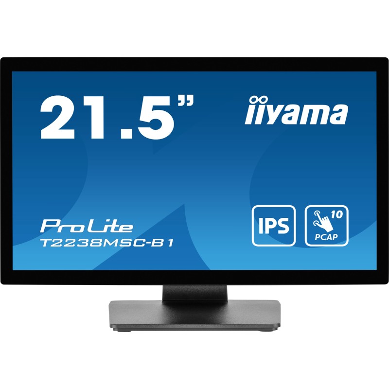 iiyama ProLite T2238MSC-B1 Monitor PC 54,6 cm (21.5") 1920 x 1080 Pixel Full HD LED Touch screen Nero