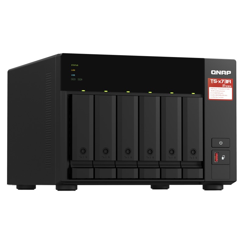 QNAP TS-673A NAS Tower Collegamento ethernet LAN Antracite V1500B