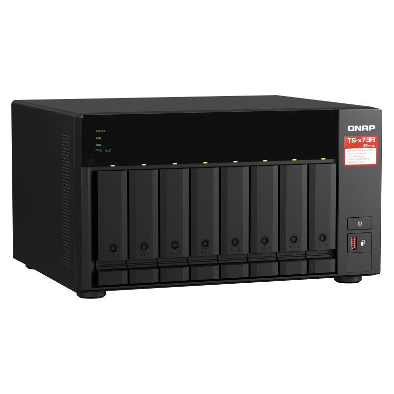 QNAP TS-873A NAS Tower Collegamento ethernet LAN Nero V1500B