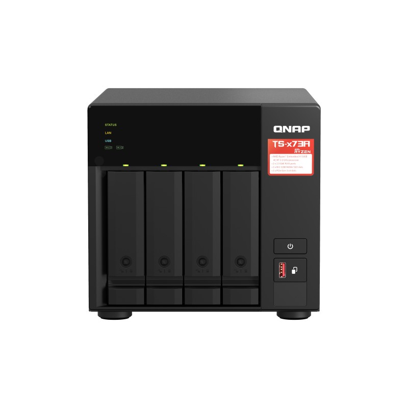 QNAP TS-473A + QSW-1105-5T Bundle Pack NAS Tower Collegamento ethernet LAN Nero V1500B