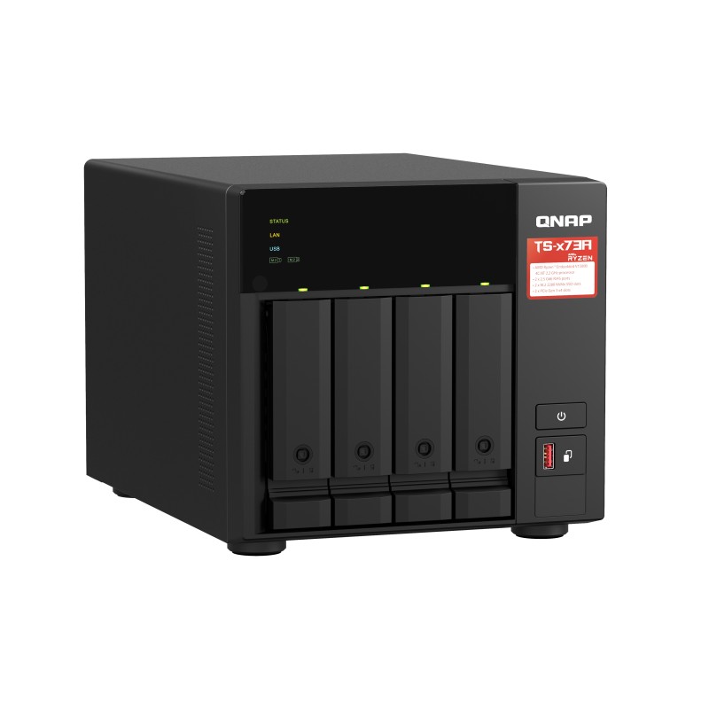 QNAP TS-473A + QSW-1105-5T Bundle Pack NAS Tower Collegamento ethernet LAN Nero V1500B