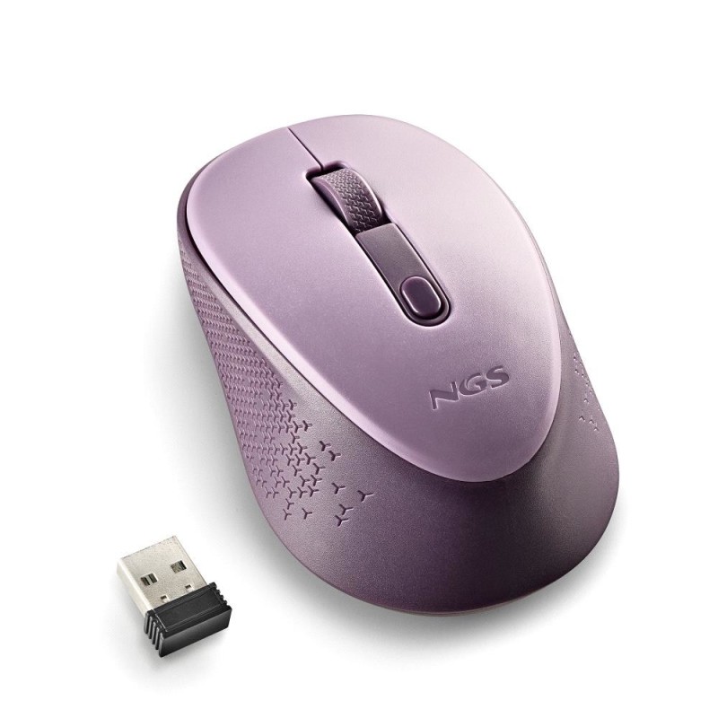 NGS DEW LILAC mouse Ambidestro RF Wireless Ottico 1600 DPI