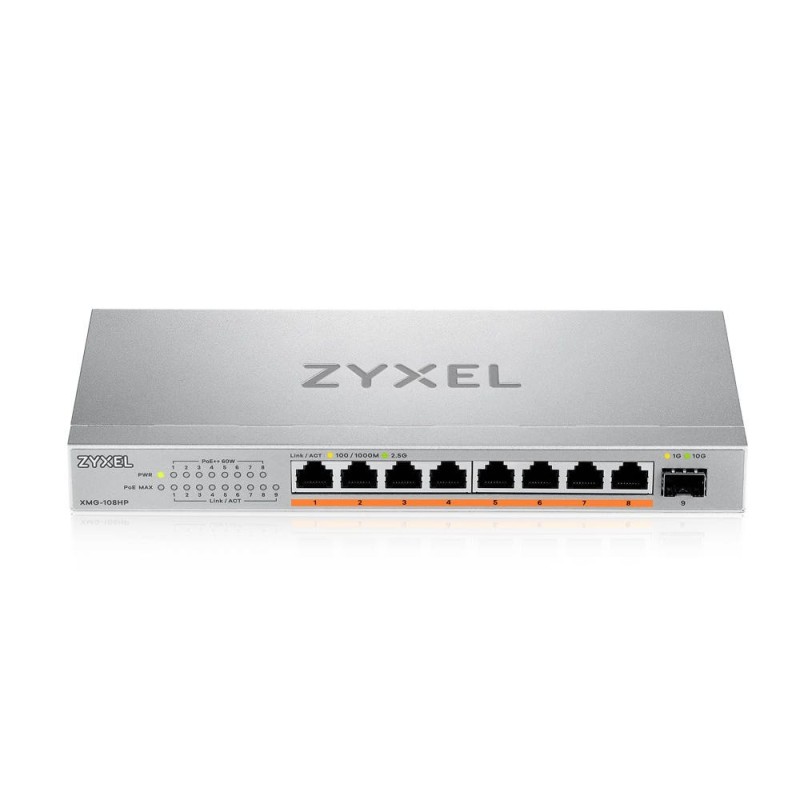 Zyxel XMG-108HP Non gestito 2.5G Ethernet (100 1000 2500) Supporto Power over Ethernet (PoE)