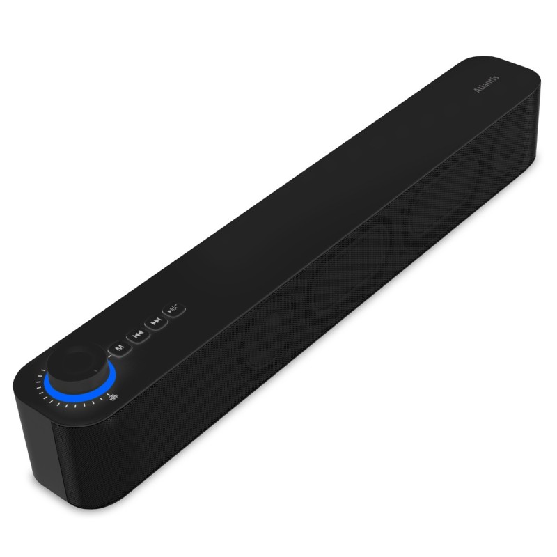 Atlantis Land P003-C0820-B altoparlante soundbar Nero 2.0 canali 20 W