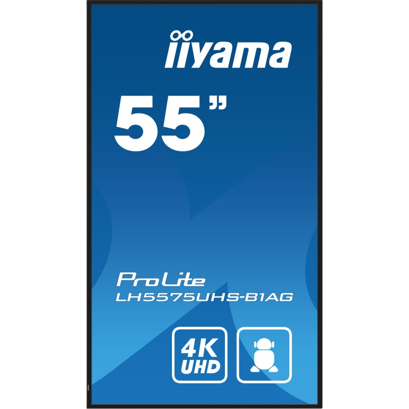 iiyama ProLite Pannello piatto per segnaletica digitale 138,7 cm (54.6") LCD Wi-Fi 500 cd m² 4K Ultra HD Nero Processore