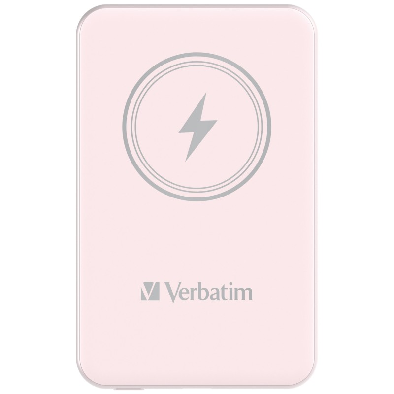 Verbatim Charge 'n' Go Polimeri di litio (LiPo) 5000 mAh Carica wireless Rosa