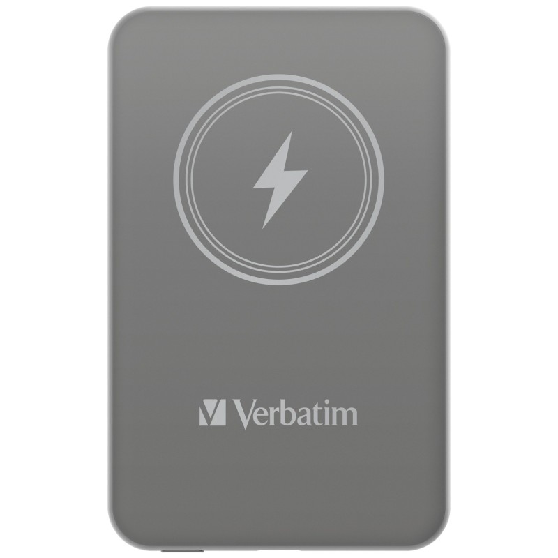 Verbatim Charge 'n' Go Polimeri di litio (LiPo) 5000 mAh Carica wireless Grigio