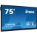 iiyama TE7512MIS-B3AG visualizzatore di messaggi Design chiosco 190,5 cm (75") LCD Wi-Fi 400 cd m² 4K Ultra HD Nero Touch