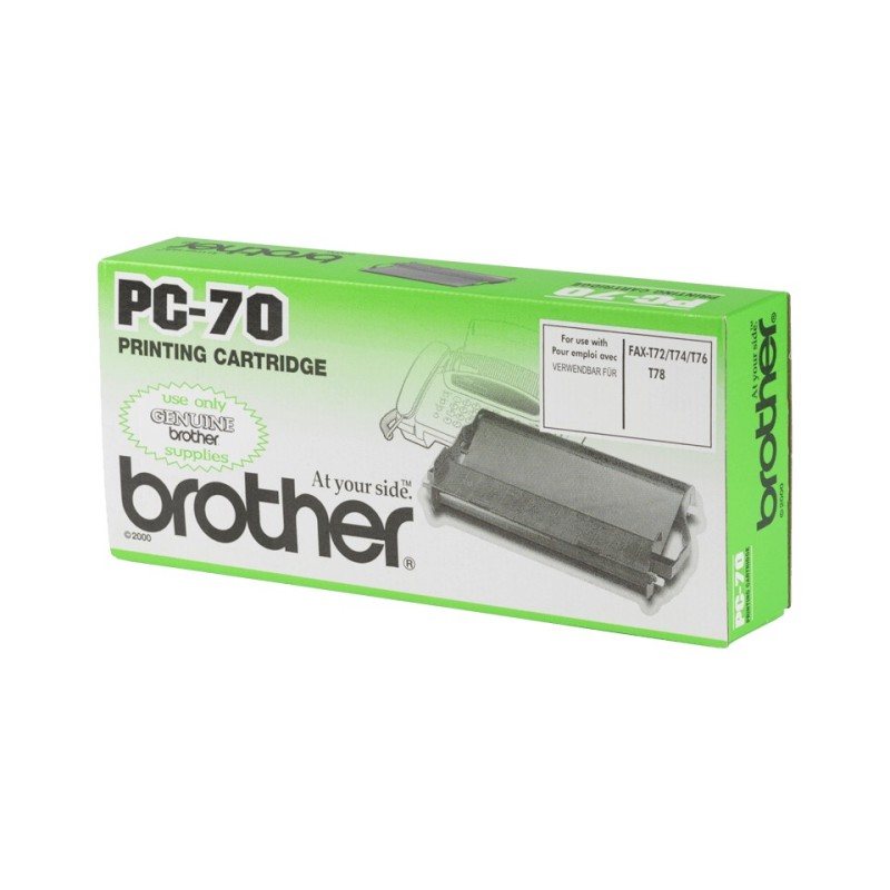 Brother PC-70 ricambio per fax Cartuccia fax + nastro 140 pagine Nero 1 pz