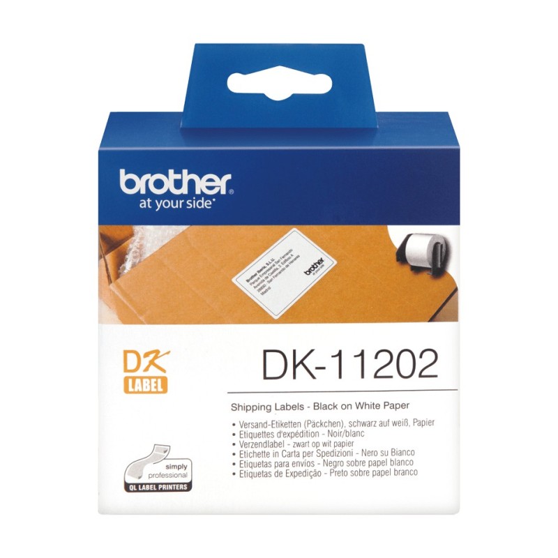 Brother DK-11202 nastro per etichettatrice Nero su bianco