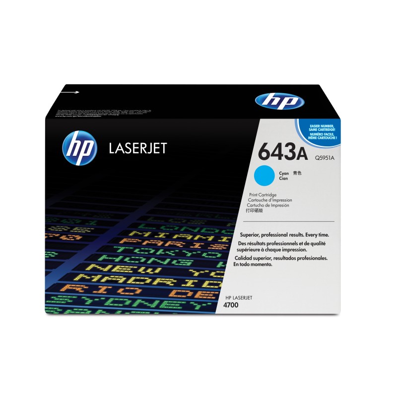 HP Cartuccia Toner originale ciano LaserJet 643A