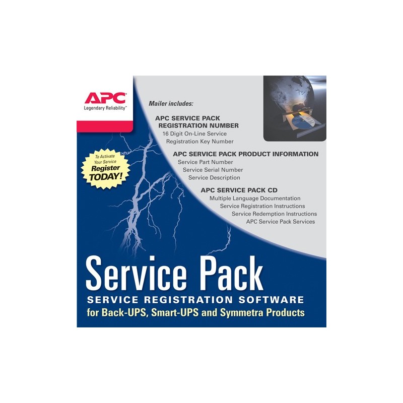 APC Service Pack 1 Year Extended Warranty 1 licenza e 1 anno i