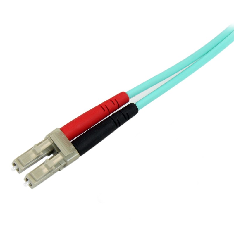 StarTech.com Cavo patch duplex LSZH fibra multimod. 50 125 2 m 10 Gb Aqua LC-SC