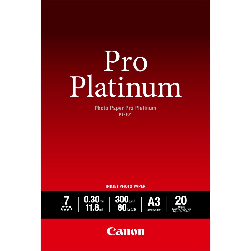 Canon Carta fotografica Pro Platinum PT-101 A3 - 20 fogli