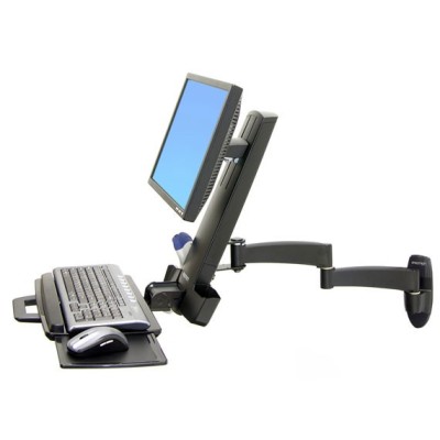 Ergotron 200 Series Combo Arm 61 cm (24") Nero Parete
