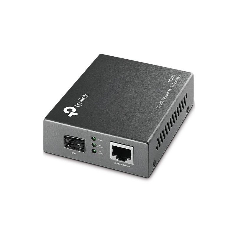 TP-Link MC220L convertitore multimediale di rete 1000 Mbit s Modalità multipla, Modalità singola Nero