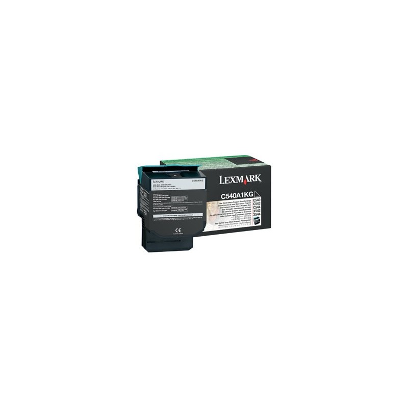 Lexmark C54x, X54x Black Return Programme Toner Cartridge (1K) cartuccia toner Originale Nero