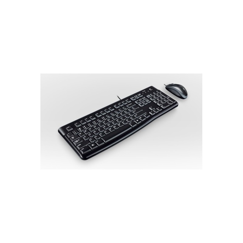 Logitech Desktop MK120 tastiera Mouse incluso USB QWERTZ Tedesco Nero