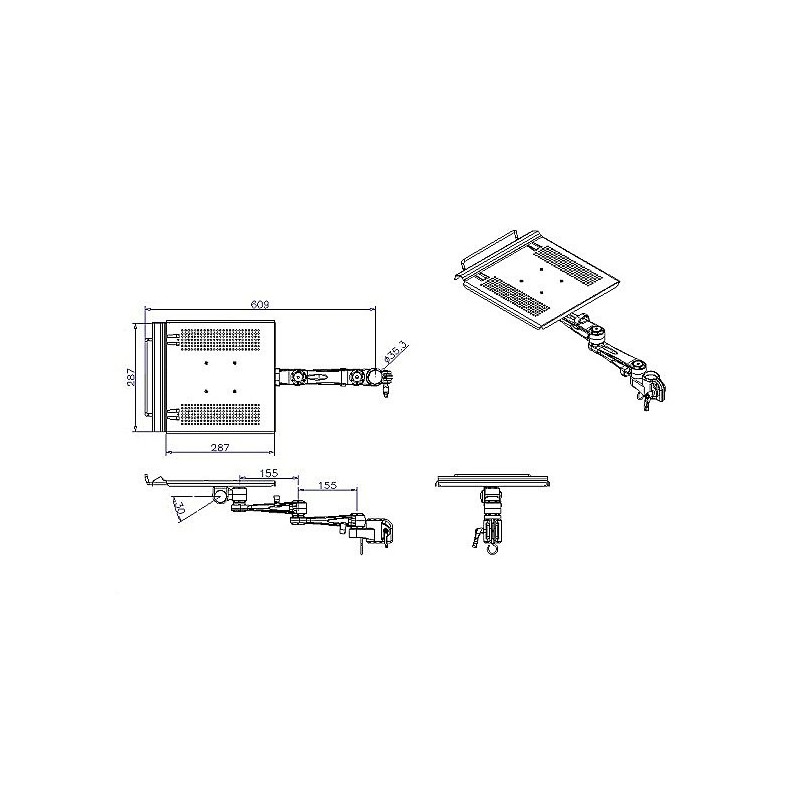 Lindy 40699 supporto per laptop Argento