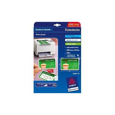 Avery C32025-25 biglietto da visita 100 pz