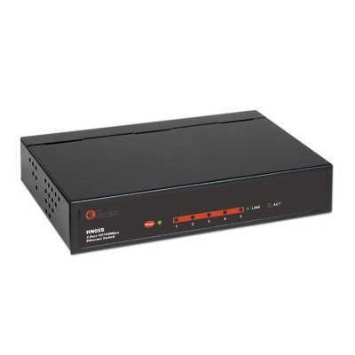 Hamlet Switch di rete a 5 porte sistema automatico per riconoscimento velocità 10 100 Mbps in metallo