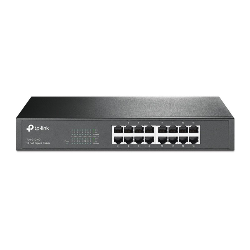 TP-Link TL-SG1016D switch di rete Non gestito L2 Gigabit Ethernet (10 100 1000) Nero