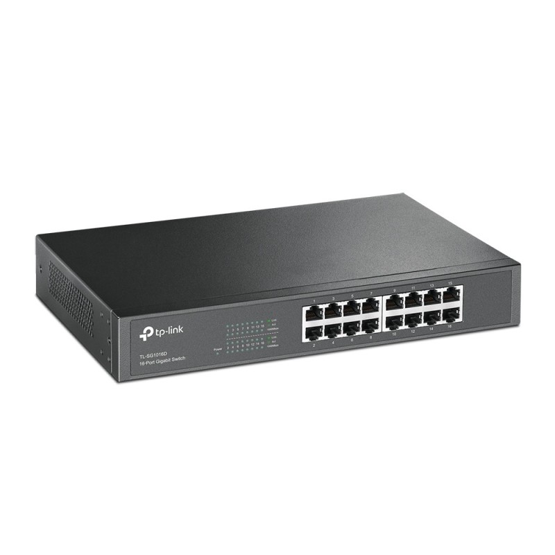 TP-Link TL-SG1016D switch di rete Non gestito L2 Gigabit Ethernet (10 100 1000) Nero