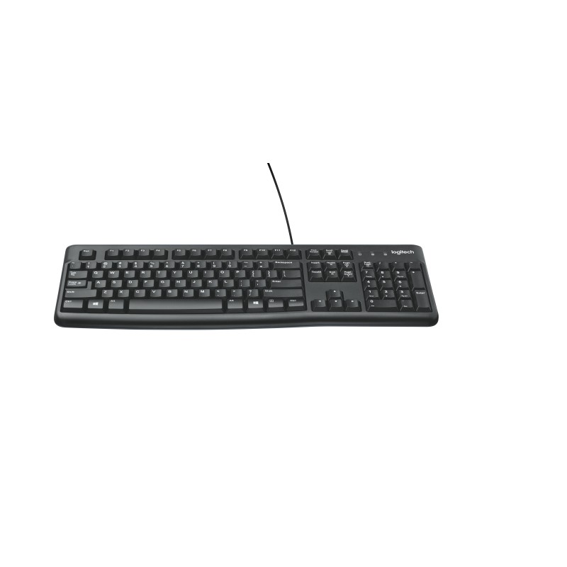 Logitech K120 Corded Keyboard tastiera USB QWERTY US International Nero